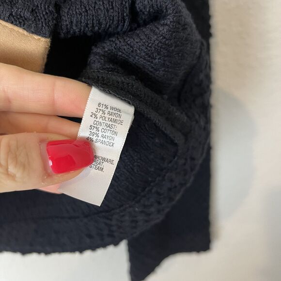 St John Sport Jacket Womens 6 Black Tan Wool Blend Textured Knit Zip Up Pockets - Picture 4 of 8